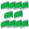 MORYTRADE LED Side Marker Square for Light Pack of 10 Lamps, 12V, Downlights, Green, Trucks,