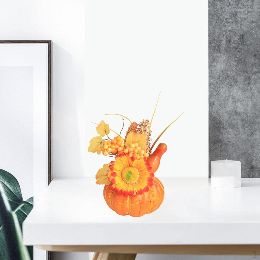 Artificial Pumpkins Cucumber Pomegranate Banquet Centerpieces Autumn Display Style 2