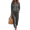 Women's Casual Hoodie Jacket Set for Fall and Winter, Comfortable Fashion Outfit