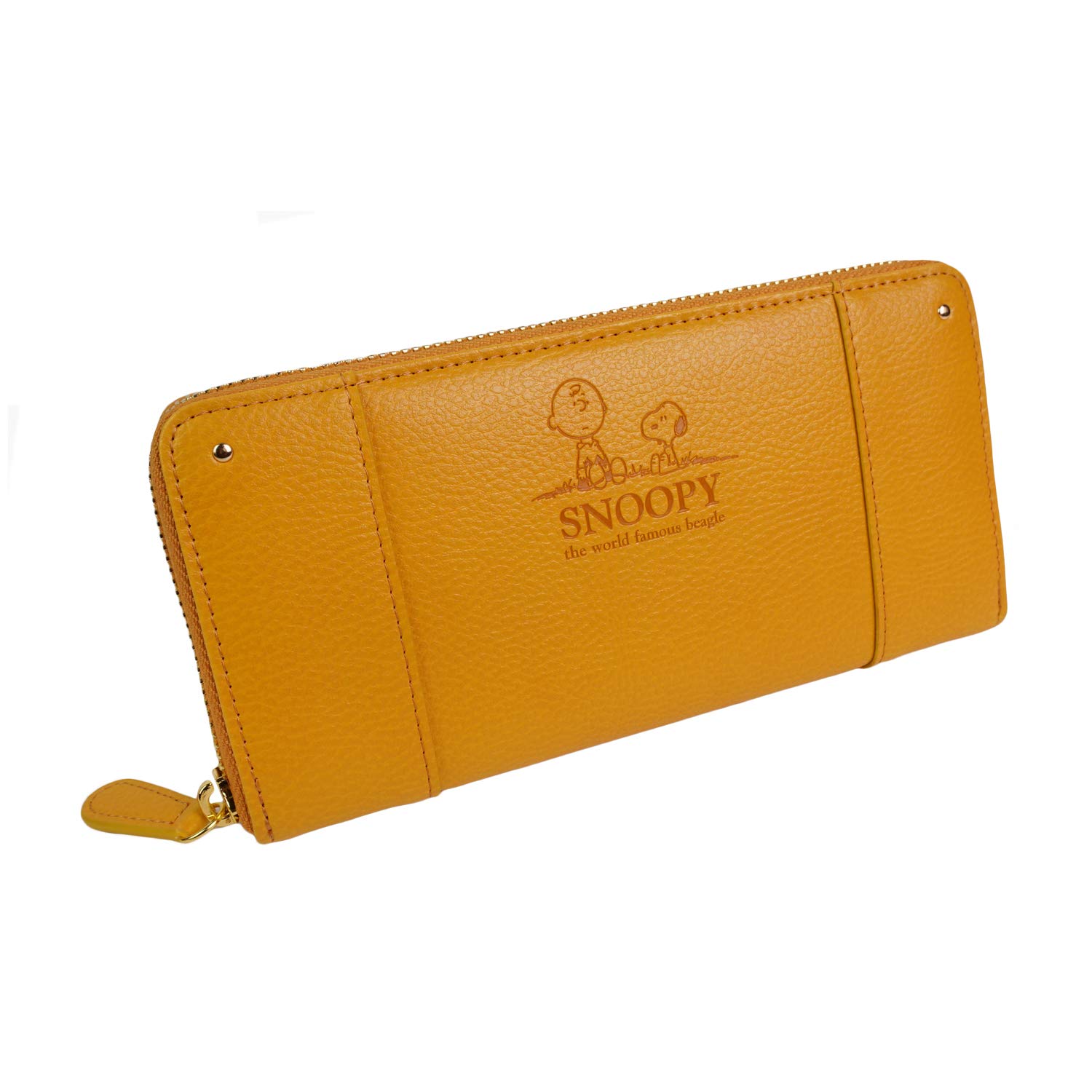 

Long Character Round Yellow [Snoopy] Women s Wallet, Wallet, Goods, Embossed, Zipper,