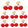 10pcs /Set Fruit Cherry Embroidered Patches Diy Hats Jackets Sew Patch Badges Iron On Patches For Clothing Accessories Applique 