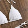 New sexy solid color split bikini tether