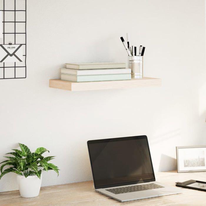 VidaXL Étagère flottante 50x23,5x4 cm bois d'ingénierie, étagère murale, planche d'étagère, étagère murale de salle de bain, 4010685