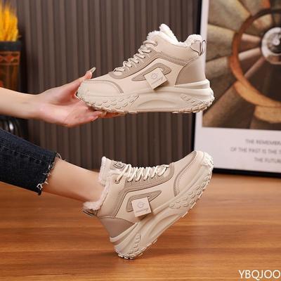 Winter New Fashionable Versatile High Top Women Shoes Thick Soled Casual Comfortable Women's Shoes Minimalist Worm Shoes