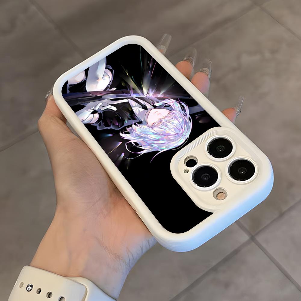 Anime L-Land Of The Lustrous Phone Case For IPhone 17 Air 16 E 15 14 Plus 13 12 11 Pro Max White Sky Eye Stepped Protective Case