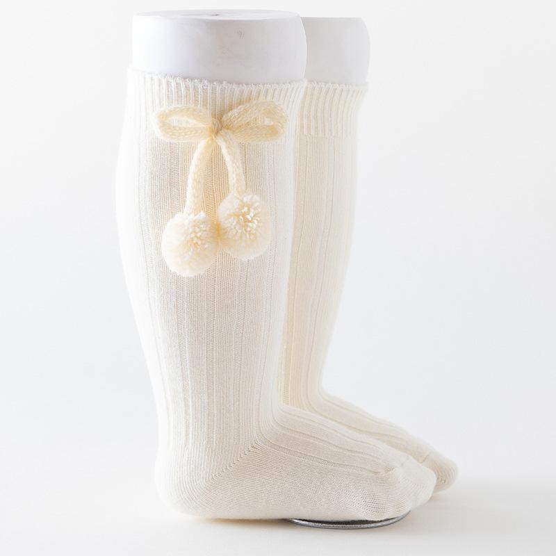 Kids Socks Mid Length Socks Solid Color Cute Baby Socks