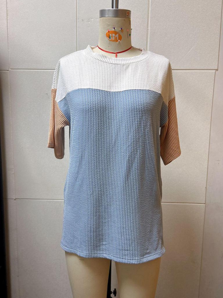 2025 Women's Versatile Round Neck Shirt - Stylish Three-Color Casual Top