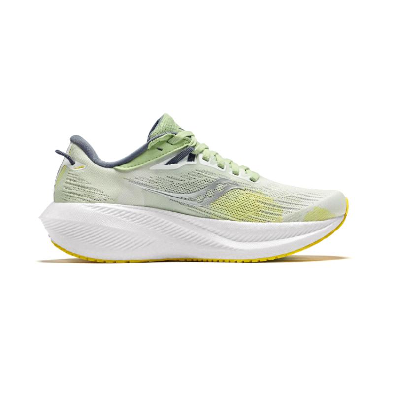 Saucony Triumph Victory 21 Cushioning And Breathable Low top Casual Running Shoes Women's White Green Saucony S10881-138