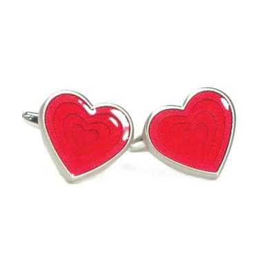 Boutons de manchette Gdesign en forme de cœur (rouge)
