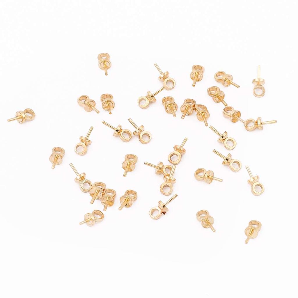 50pcs/Bag Hanging Cap Claw Nails Copper Material Rhodium Plating Pendant Making DIY Fashion Jewelry Accessory