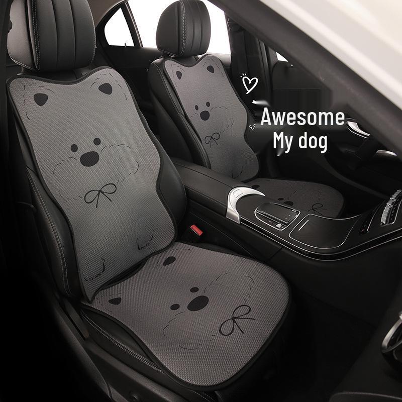 West Highland White Terrier Puppy Car Seat Cushion for MG Models (MG4, MG5, MG6, MG7, ES5) – Cute Cartoon Design for All Seasons.