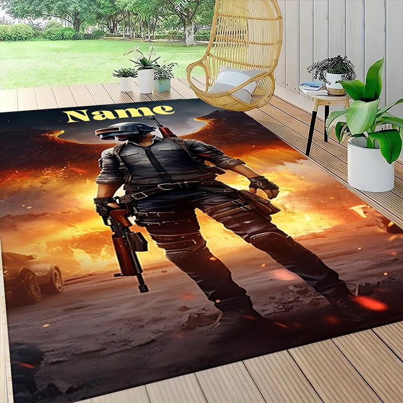 Custom Name Knight's Legend" Carpet Rug Customizable Soft Washable Anti-Slip Home Living Room Sofa Mats Personalized Rug. 0909168