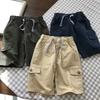 Boys' Summer Lightweight Casual Mid-Length Pants Designed for Older Children Mid-Rise Five-Inch Shorts