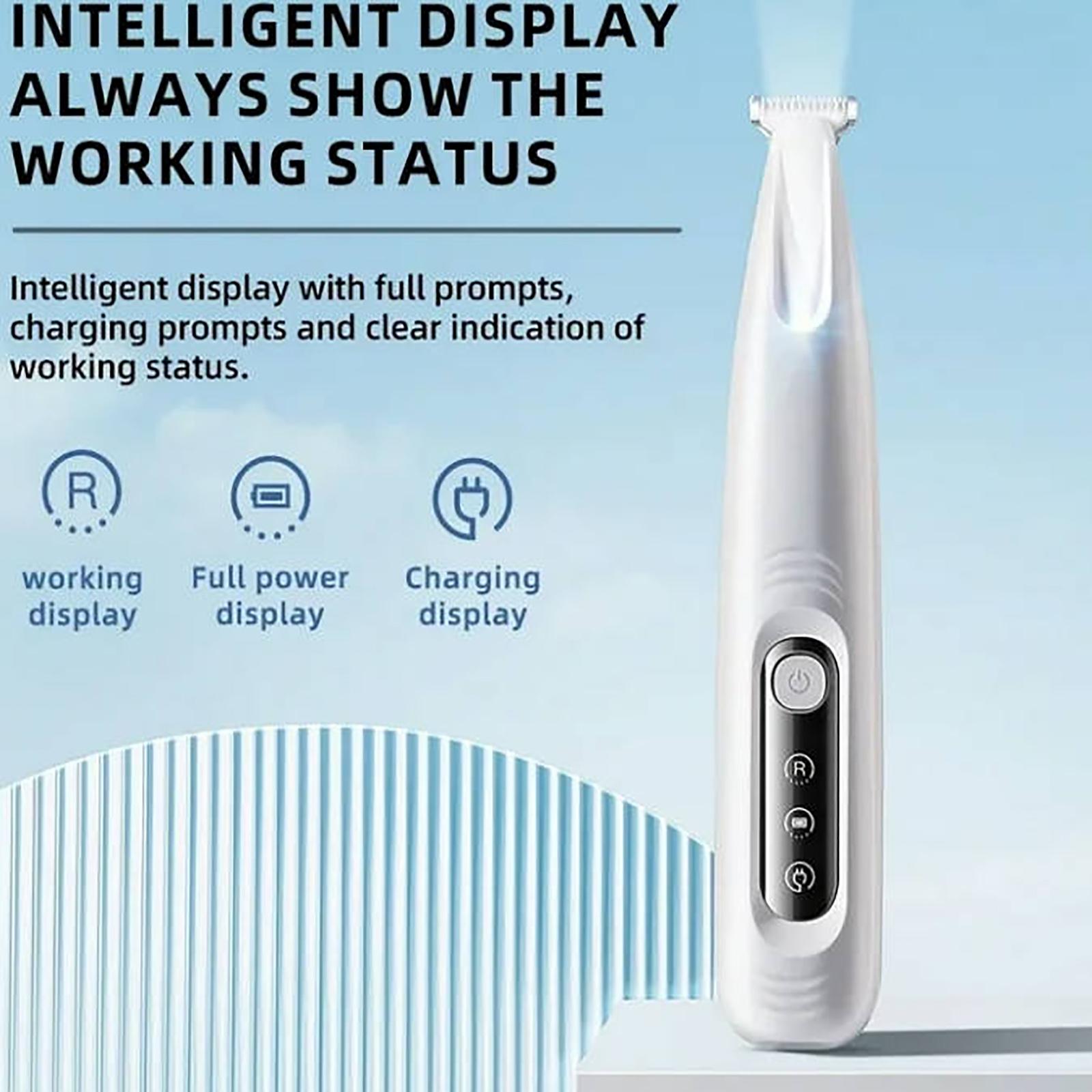 

New Dog With LED Light Fully Pet Hairwith LED Display Dog Clippers For Grooming 18mm Widen One Size білий