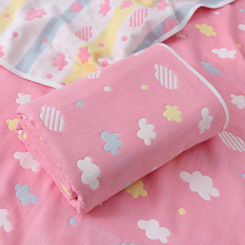 Newborn Jacquard Six-Layer Gauze Bath Towel and Summer Blanket for Babies and Toddlers.