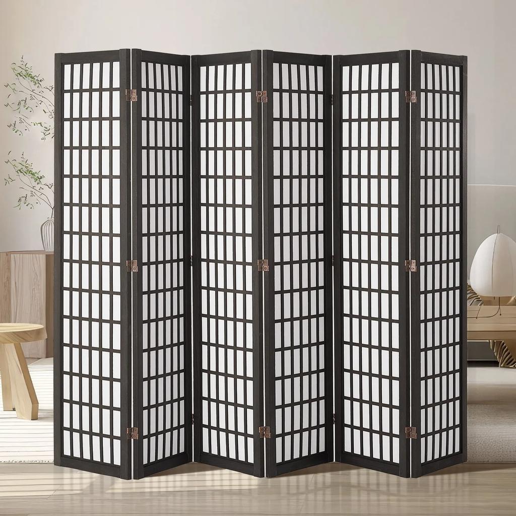 VEVOR Room Divider, 6 Panel Japanese Room Divider, Folding Privacy Screen Indoor, Portable Partition Dividers and Decoration Screens