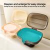 Durable Sloped Drainage Draining Soap Box Suction Cup Base Dustproof Lid Soap Dish Soap Holder for Bathroom Sink Countertop