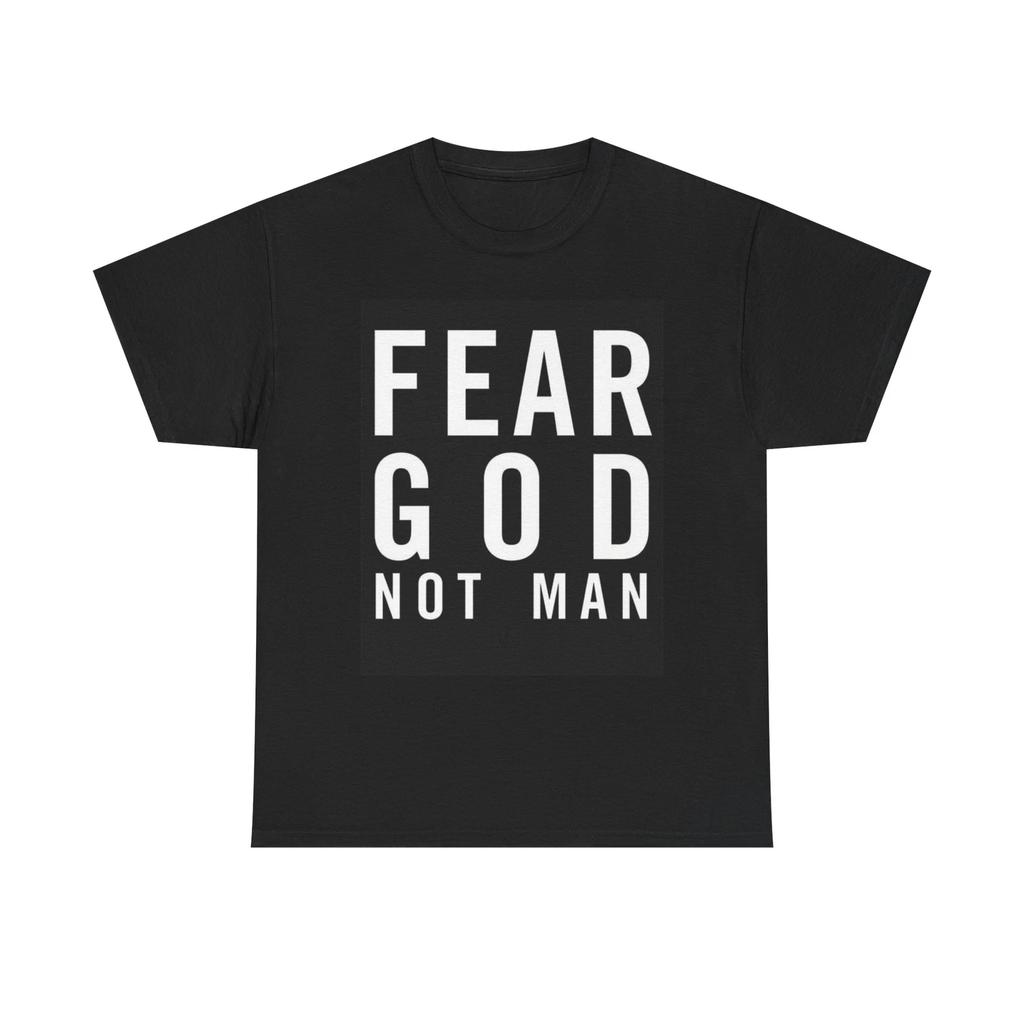 Men's and Women's T-shirts Fear God Not Man Graphic