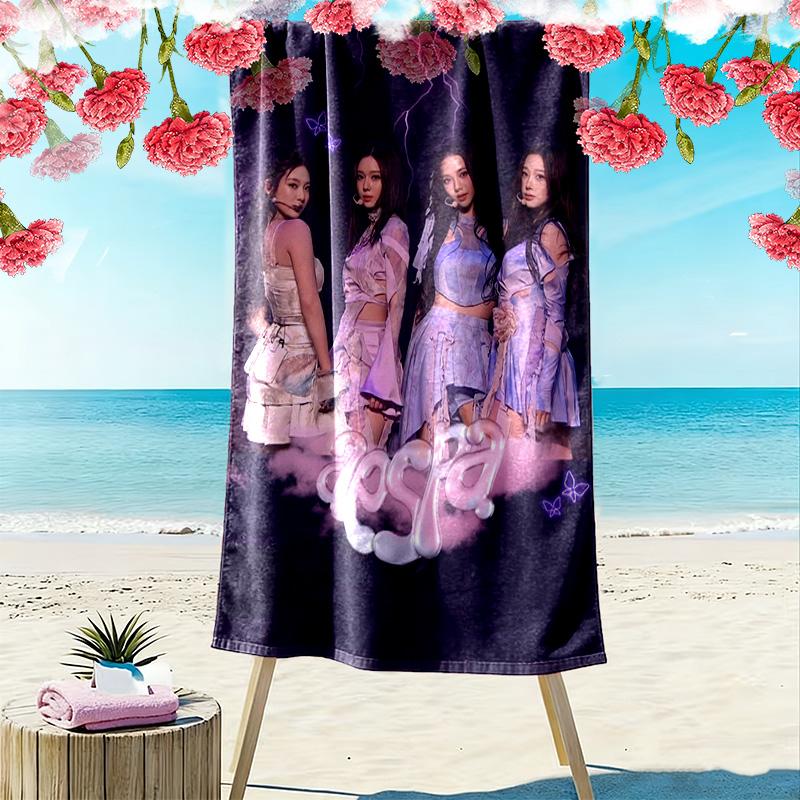 Aespa Ciselle: Mystical Harmony Beach Towel Portable for Travel Outdoor Camping Swim Seaside Outdoor Pool Towel Fashion Comfort Beach Towel Beach
