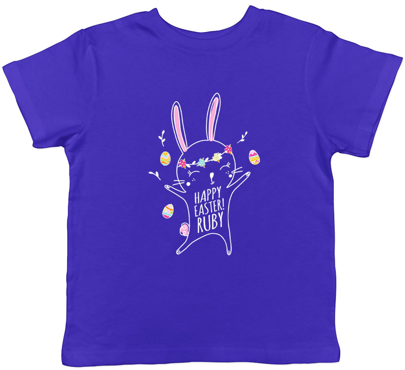 Personalised Happy Easter Childrens Kids T-Shirt Boys Girls 130