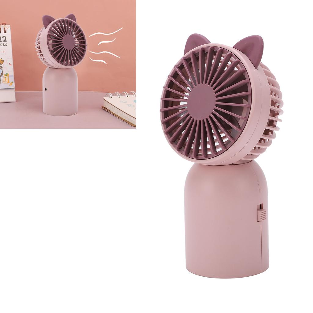 Handheld Fan Cute Cat Appearance USB Charging Portable Fan Key Switch Mini Fan Portable for Kids
