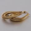 18K Gold Stainless Steel U-shaped Fashion Hoop Earrings for Women