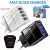 Colorful 4 Usb Phone Charger 3a Tablet Travel Charger Eu Plug Charging Head