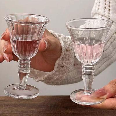 Mini High-Stem Wine and Champagne Glass - Elegant Baijiu and Fruit Wine Glass for Home