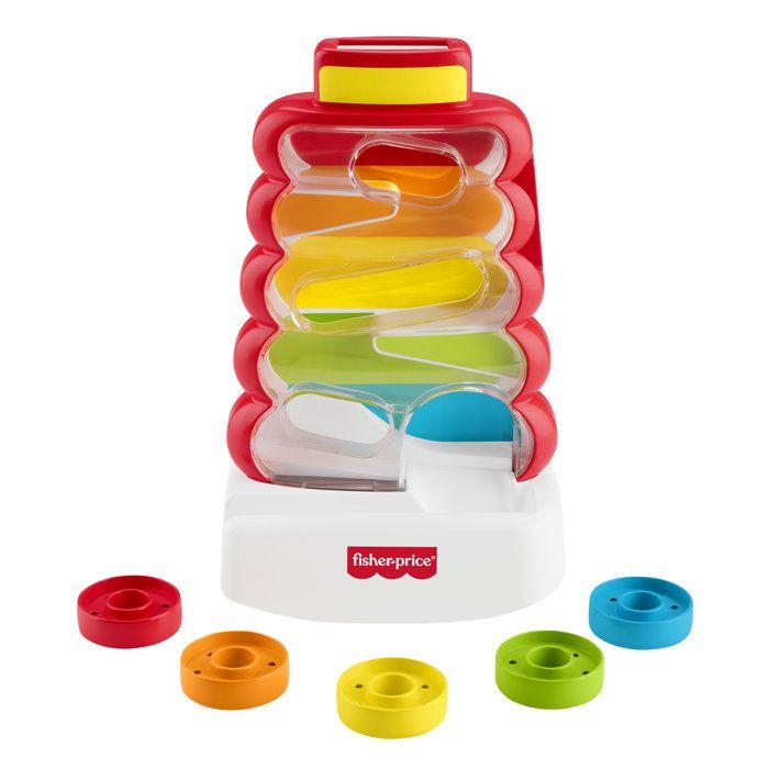 Jouet d'éveil - FISHER PRICE - JLB81 - Flipper Pyramide - 4 disques - Dès 6 mois