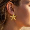 1 Paio di Orecchini a Stella Marina da Donna, Orecchini a Bottone Stella Marina Boho Beach, Accessori Gioielli a Tema Estate per Vacanze