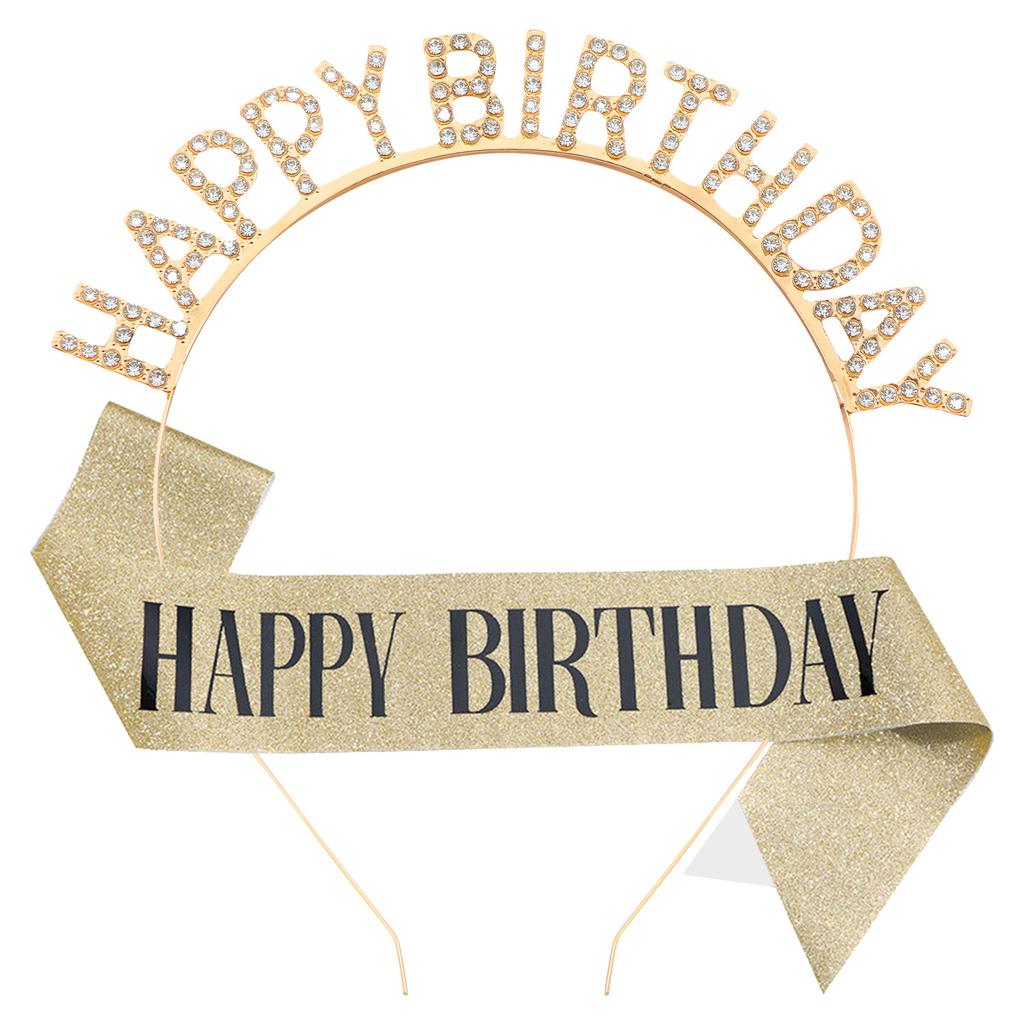 Birthday Party HAPPY BIRTHDAY Headband, Hairpin, Ribbon, Baking Gift Girl Photo Prop Decoration 2026