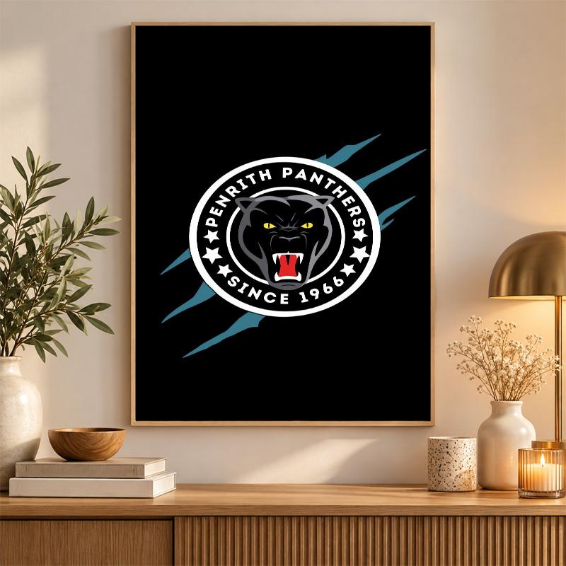 Penrith Panthers Diamond Painting Kit 5D Full Drill DIY Diamond Mosaic Wall Art Home Decor
