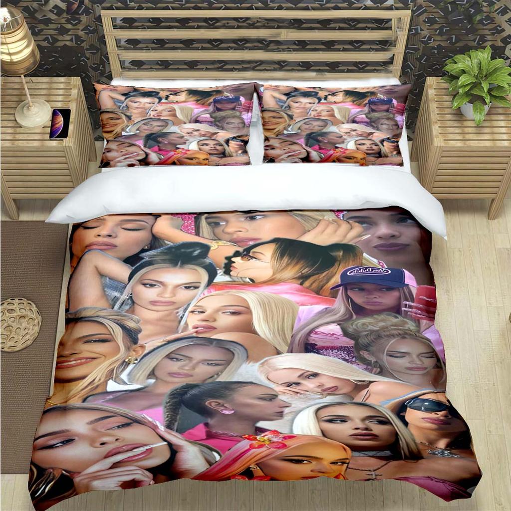 Fashion Spain Female Singer B-Bad G-Gyal Print Bedding Set Duvet Cover Comforter Bed Youth Kids Girl Boys Luxury Gift