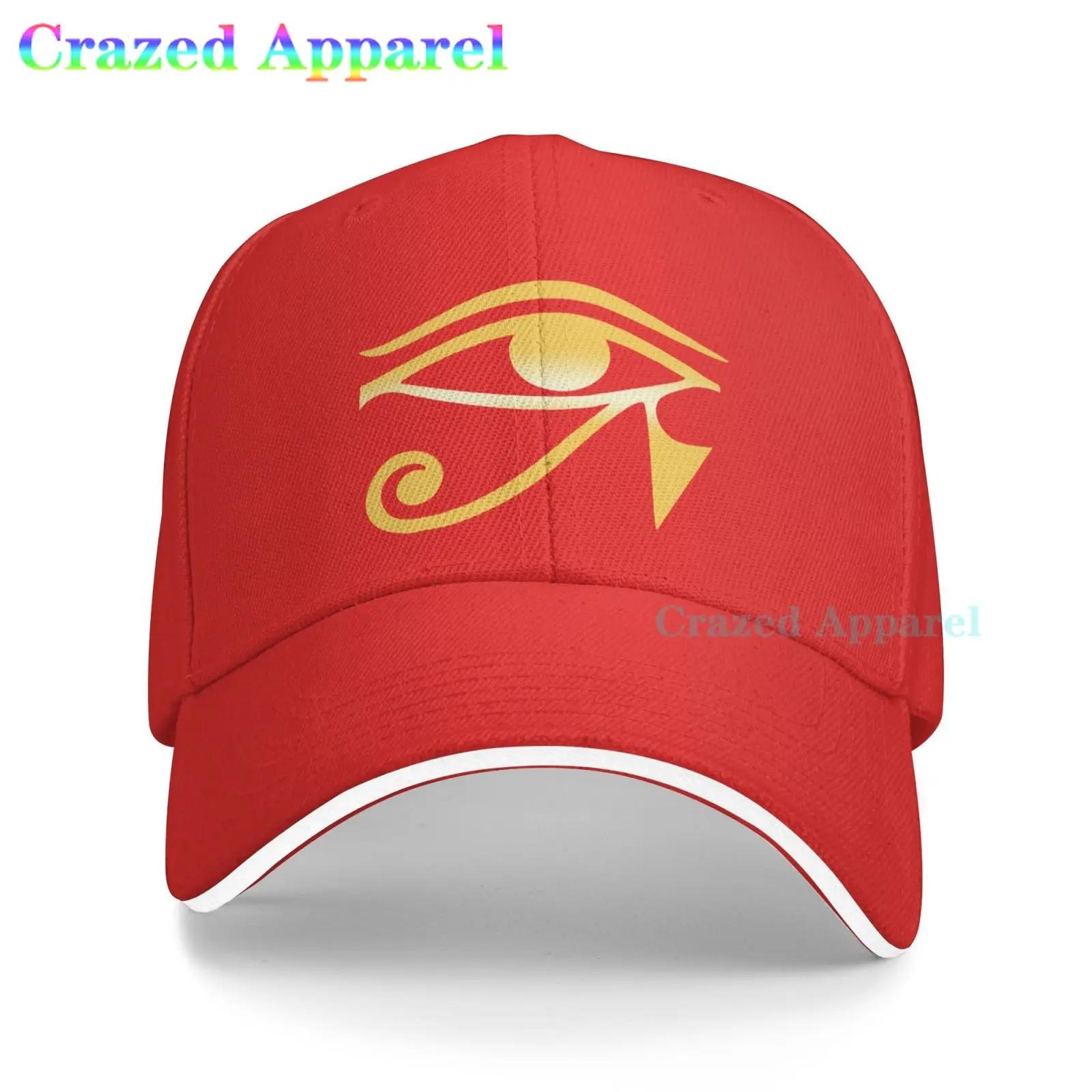 

Кепка-бейсболка унисекс с изображением Глаза Ра и Гора, египетских богов, с регулируемой застежкой, сэндвич, шляпа-слон для унисекс женщин, черная Adjustable