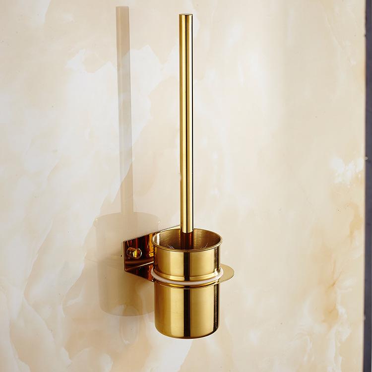 304 Titanium-Plated Brushed Black Stainless Steel European-Style Toilet Brush