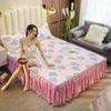 1pc Ruffle Bed Skirt +2pcs Pillowcase Thicken Sanding Bed Skirt 3pcs Set Soft Comfortable Bedspread Twin Double Size Bed Cover
