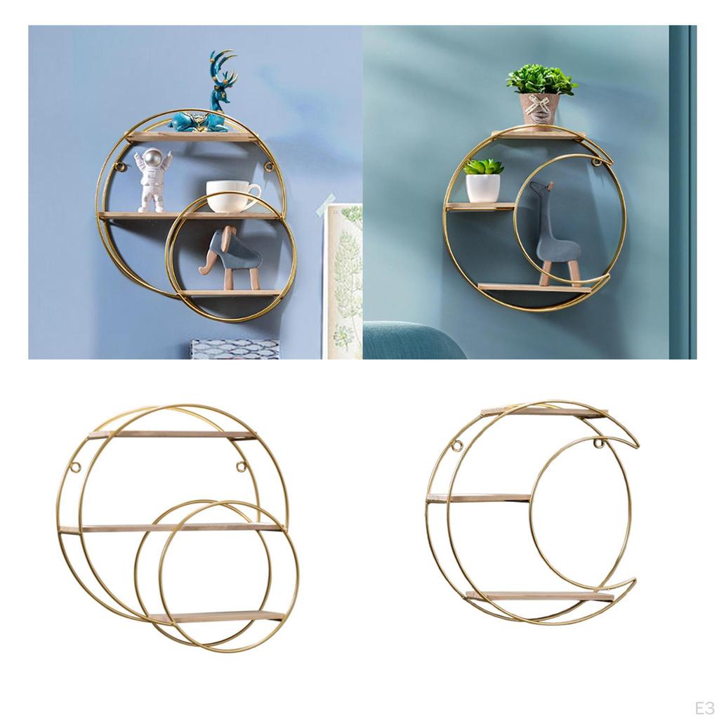 3-poziomowa metalowa półka wisząca, wytrzymały dekoracyjny wystrój na niezbędne rzeczy łazienkowe, oszczędzający miejsce,