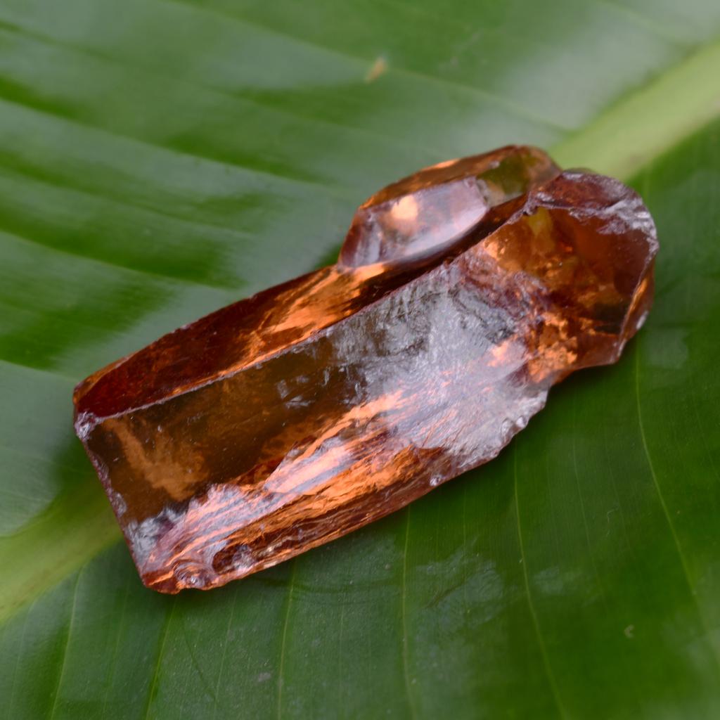 Uncut Rough Gemstone 283.85 Carat Natural Orange Sapphire CERTIFIED Raw Rough S1966