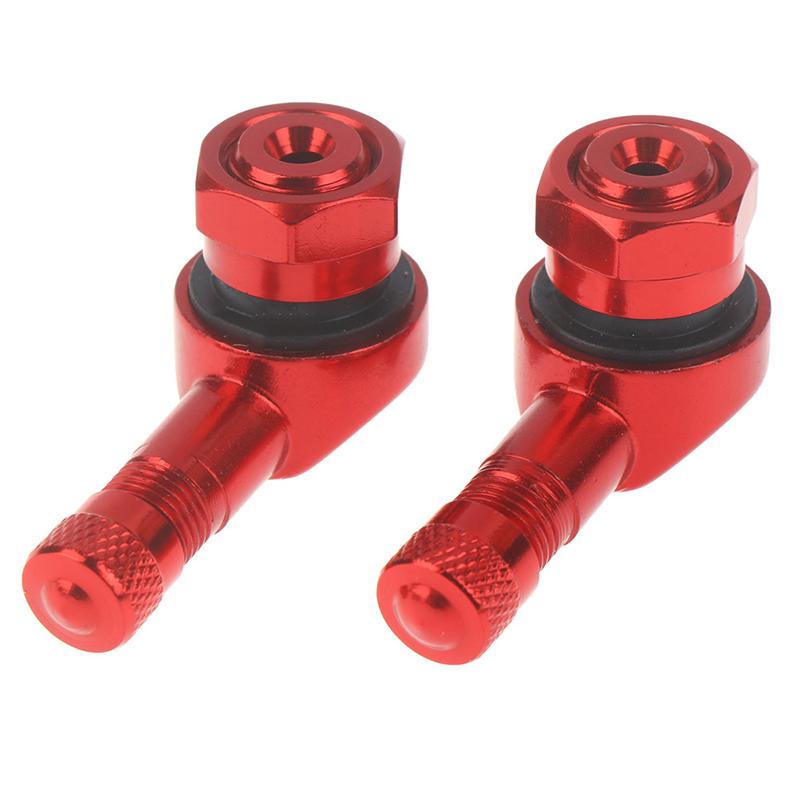 

2Pcs Cnc Motorcycle 90 Degree Кут Колесо Шина Шток Безкамерний Клапан Алюміній червоний
