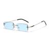 Stylish senior sense frameless small frame sunglasses female Internet celebrities ins street photography trend UV protection sunglasses male