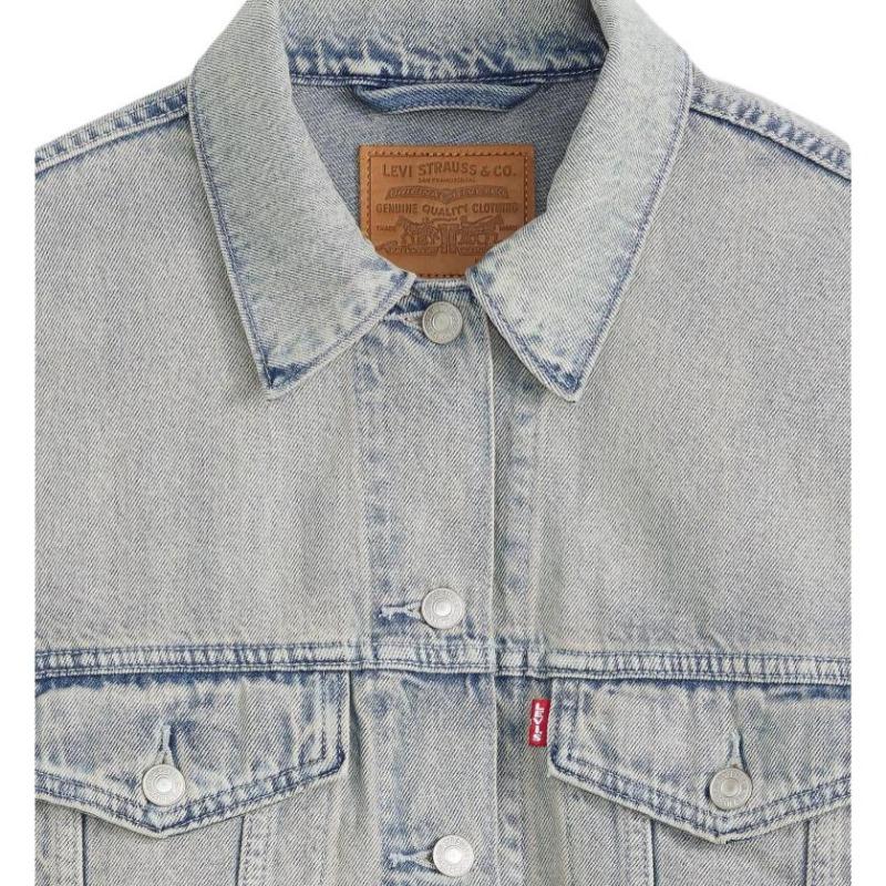 Levis Solid Color Loose Fit Single Breasted Long Sleeve Denim Jacket Women Jackets A1743-0147