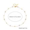 DIEYURO 316L Stainless Steel Round Pearl Simplicity Necklace Bracelet For Women New Trend Golden Non-fading Jewelry Set