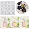 WTEMPO Creative DIY Soft Durable Silicone Mold with Hole 16 Cavities UV Resin Hanging Pendants Making Mold for Beginner Ornaments Epoxy Resin Molds