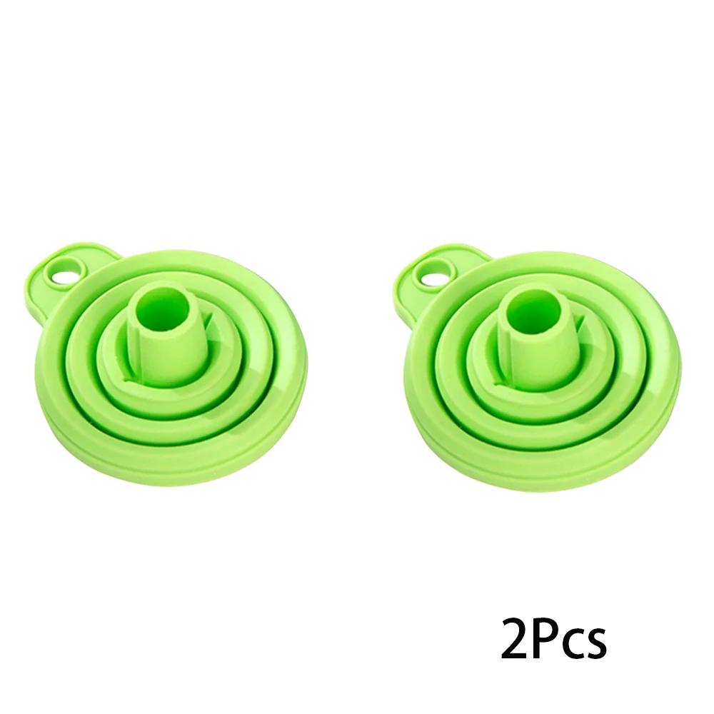 2Pcs Foldable Car Engine Funnel Silicone Liquid Funnel Washer Engine Oil Petrol Change Tools For Motorcycle Car Acesssories