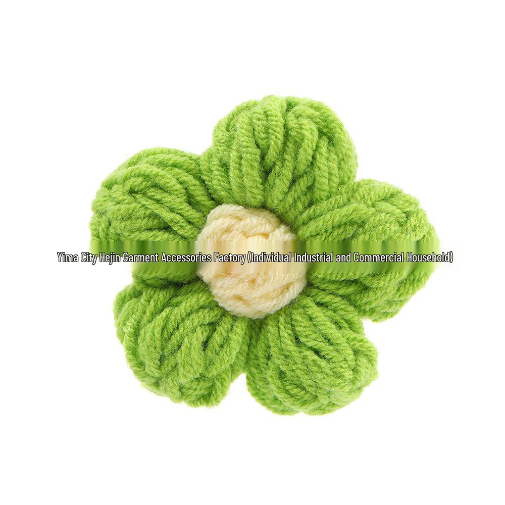 DIY Yarn Flowers: Handmade Knitted Crochet Puff Flower Accessories for Teacher's Day