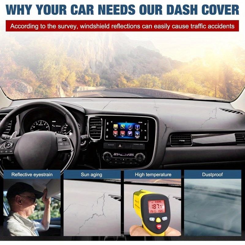 Dashboard Dash Cover Mat Carpet Compatible with 2011 2012 2013 2014 Hyundai Sonata