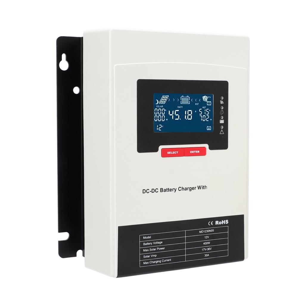 DC To DC Battery Charger Boost Buck MPPT Solar Charge Controller 12V 30A 400W Aluminium Alloy for RV