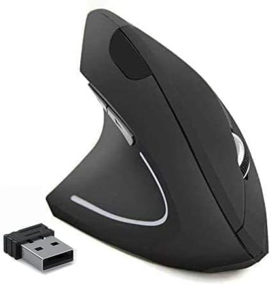 BeWishes Ergonomic Left-Handed Mouse, 2.4G Left-Handed Wireless Vertical Mouse with 3 Adjustable DPI (80012001600), Especially for Left-Handed People