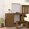 820090 vidaXL Dressing Table Honey Brown 95x50x134 Cm Solid Pine Wood