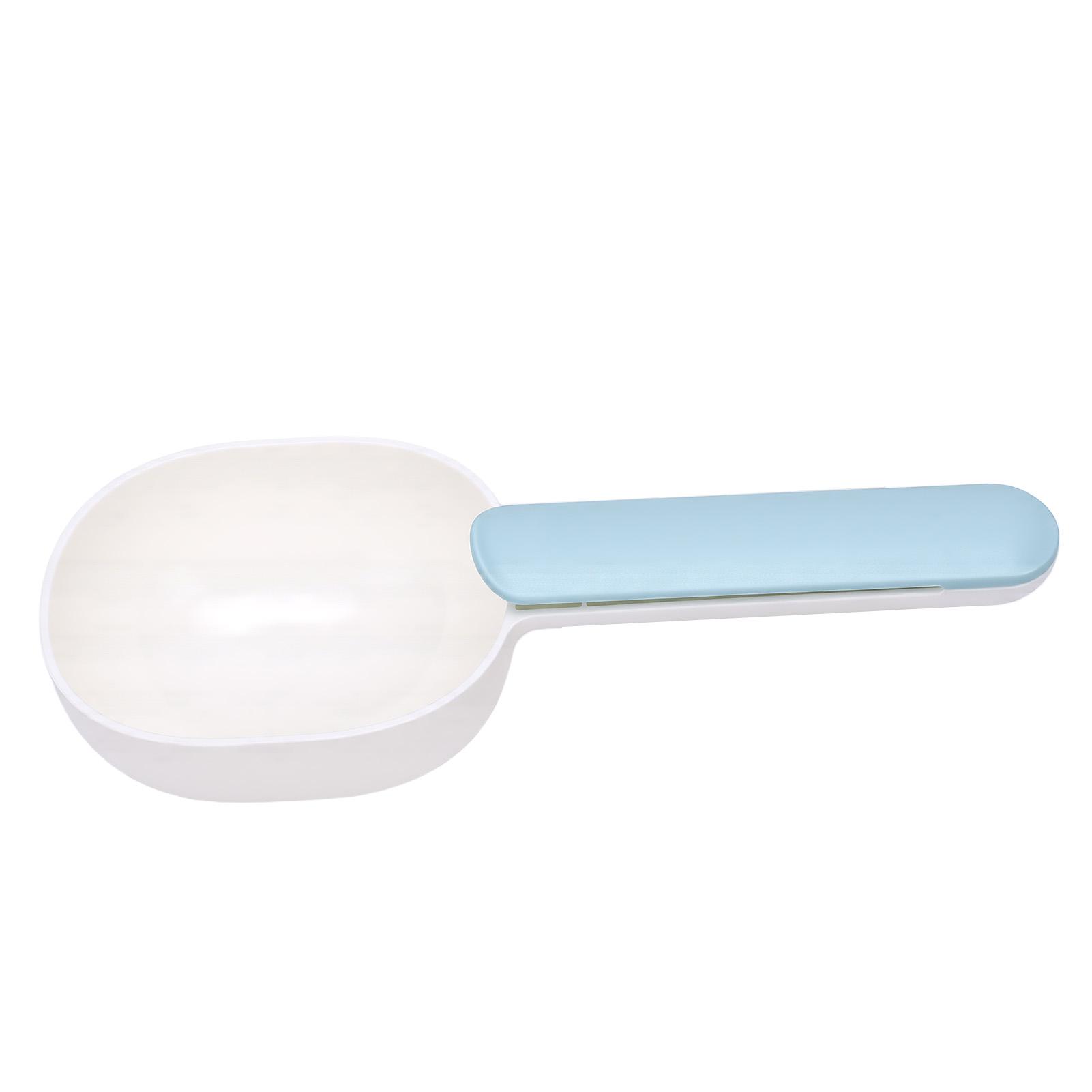 

Pet Food Scoop with ing Clip Handle Pet Feed Measuring Shovel for Dogs Cats Rabbits White Blue